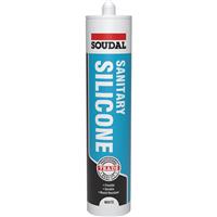 Soudal Trade Sanitary Silicone 290ml in White Aluminium