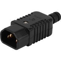 Heavy Duty IEC In-Line Connector C14 Rewireable 10A Rubber