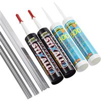 Wetwall Acrylic Polished Silver Shower Wall Panel Trims 2 Sided Extrusion Pack