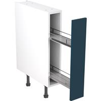 Kitchen Kit Flatpack Shaker Kitchen Cabinet Pull Out Base Unit Ultra Matt 150mm in Indigo Blue MFC