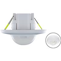 Integral LED 2in1 Surface Mount Quad PIR & Sound Detector IP54 in White Plastic