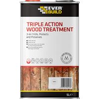 Everbuild Triple Action Wood Treatment 5L in Clear