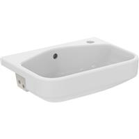 Ideal Standard i. life S Semi-Recessed Basin 50cm 1 Tap Hole in White Ceramic