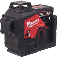 Milwaukee M12 Green 360deg 3 Plane Green Laser Level 4.0Ah