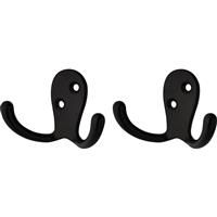 Robe Hook Double (2 Pack) in Matt Black