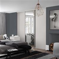 Spacepro Classic 3 Door Sliding Wardrobe Kit and Mirror 1760 x 2260mm in Cashmere Steel/MFC/Glass