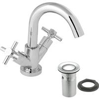 Deva Motif Taps Basin Mixer in Chrome Brass