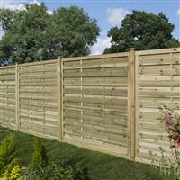 Rowlinson Gresty Fence Panel 6' x 6' - 180cm (h) x 180cm (w) x 4cm (d) (3 Pack) in Natural Timber