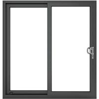 Crystal uPVC Sliding Patio Door Right Hand Open 2090mm x 2090mm Clear Double Glazed /White in Grey