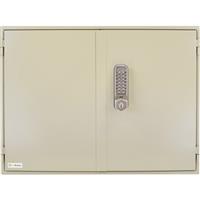 Codelocks Key Secure By Extra Security Key Cabinet with CL255K Mechanical Lock 100 Padlock Hooks in Light Grey Steel