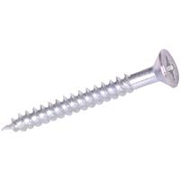 Duratool Twinthread Countersunk Pozi Screw 4" x 12 (100 Pack) in Silver