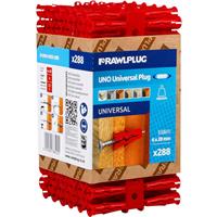 Rawlplug UNO Universal Contract Wall Plug 6mm (288 Pack) in Red