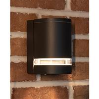 Lutec Focus Down Wall Light IP44 1 x GU10 Dark Grey in Anthracite Aluminium