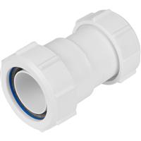 McAlpine S Straight Connector Multi Fix x Din 1 1/4" 28L-ISO in White