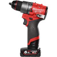 Milwaukee M12FPD2-602X 12V FUEL Combi Drill 2 x 6.0Ah in Red Steel