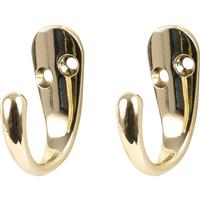 Robe Hook Single (2 Pack) in Brass