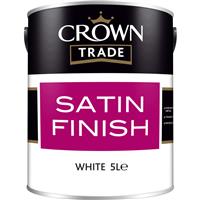Crown Trade Satin Paint 5L in White