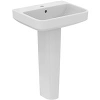 Ideal Standard i. life B Basin and Pedestal 55cm 1 Tap Hole in White Ceramic