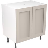 Kitchen Kit Flatpack Shaker Kitchen Cabinet Base Unit Ultra Matt 800mm in Light Grey MFC