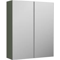 Nuie Arno Mirrored Cabinet 600mm Satin in Green MFC