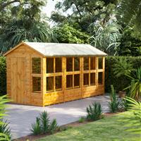 Powersheds Power Apex Potting Shed 14' x 6' in Natural Timber