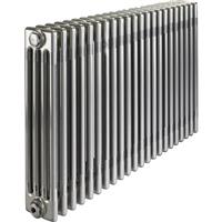 Arlberg Classic 4 Column Raw Metal Lacquered Radiator 600 x 628mm 3540Btu in Silver Steel