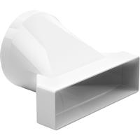 Airvent 204mm Adaptor Round to Rectangular in White Plastic