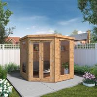 Mercia Premium Corner Summerhouse 7' x 7' in Natural Timber