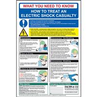 Centurion RPVC 400x600mm Safety Poster Electric Shock