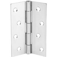 Unbranded Plated Butt Hinge 100mm (2 Pack) in Chrome Steel