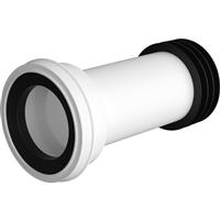 Viva Extended Straight WC Connector 265mm in White Polypropylene