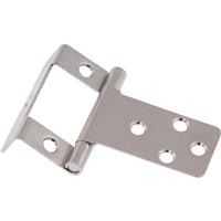 Eclipse Single Cranked Flush Hinge Bright 50mm (20 Pack) in Zinc Steel