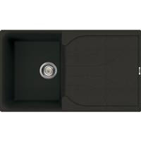 Reginox Ego Reversible Compact Composite Kitchen Sink & Drainer Single Bowl in Black Granite Composite