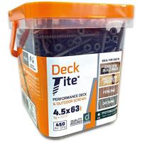 Deck-Tite Decking Screw Tub 4.5 x 63mm (450 Pack) in Green Steel