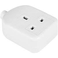 Axiom Extension Socket 1 Gang in White