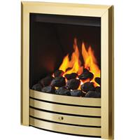 Be Modern Flare Deepline Manual Control Gas Fire 16" Inlet - Fascia in Brass Steel