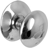 Victorian Chrome Knob 32mm in Silver Brass