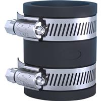 Fernco PlumbQwik Straight Coupling 37-45mm in Black PVC