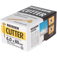 Reisser Cutter Pozi Screw 6.0 x 80mm (100 Pack) in Gold