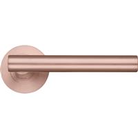 Stanza Lucca Lever on Rose Door Handles Gold (Pair) in Tuscan Rose