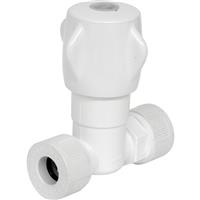 Unbranded Stop Cock Valve 22mm in White Plastic