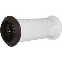 Airvent 100mm Internal Fit Wall Kit With Back Draught Shutter in Brown ABS