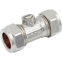 Made4Trade Plated Isolating Valve 15mm (10 Pack) in Chrome Brass