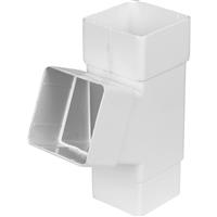 Aquaflow 65mm Square Pipe Branch 112.5deg in White PVCU