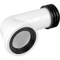 Aquaflow 90deg Pan Connector 4"/110mm in White Rubber