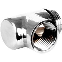 Unbranded Dual Fuel Elbow Plated 1/2" M/F in Chrome Brass