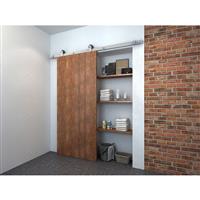 Coburn Flat Track 100 Top Mount Hanger System One Door 1500mm - Stainless Steel Finish in Silver Nylon/Steel