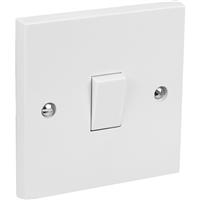 Axiom 10A Switch 1 Gang 2 Way in White Plastic