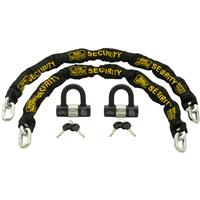 Burg-Wachter Heavy Duty Chain & U-Lock 1m (2 Pack) Steel