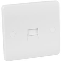 Scolmore Click Click Mode Telephone Socket 1 Gang Secondary in White Plastic